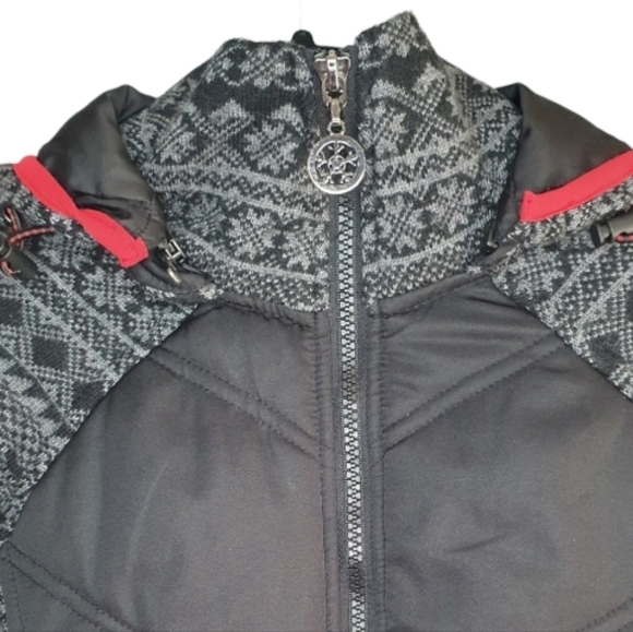 SKYR Wool Blend mid-weight‎ hooded Jacket zip off hood Women's Size S - Picture 3 of 15